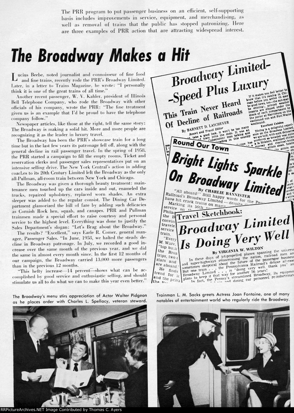 PRR "The Broadway Makes A Hit," Page 10, 1959